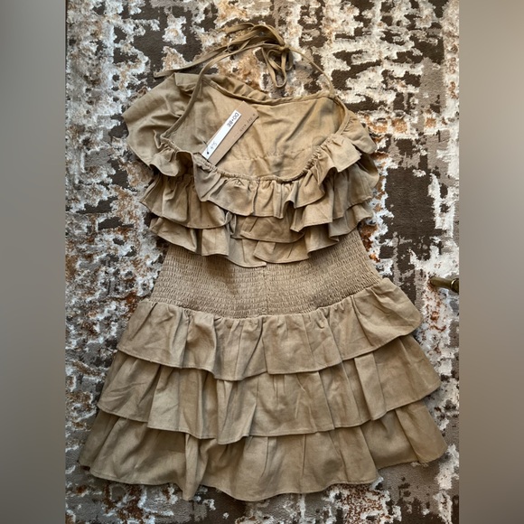 DO + BE Ruffled Mini Halter Dress - Picture 2 of 4